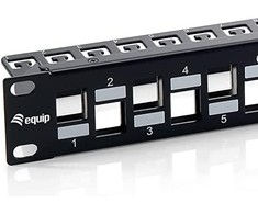 Organizer Equip Patchpanel 24x Cat6A 19'' FTP 1HE Keystone Montage sw