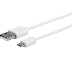 USB kabelis eStuff USB-A - mikroUSB 1 m Balta (ES603007)