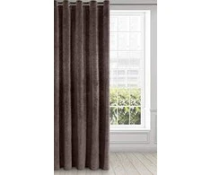 Eurofirany DIVA LINE RIA Minkšto aksomo naktinė užuolaida, 140X250 cm, kilpos / žiedai, spalva: ruda