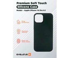 Evelatus Apple iPhone 14 Pro 6.1 Premium Soft Touch Silikoninis dėklas Dark Žalias