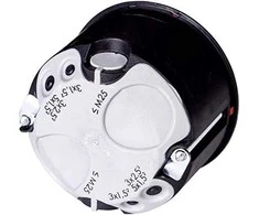 Simet 86161007 Ugniai atspari dėžė su membrana, hermetiška, akustinė, juoda, 50 gylio, su vamzdžių ir kabelių įvadu 86161007