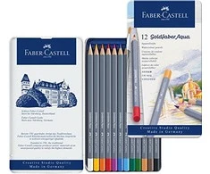 Faber-Castell – akvarelis. penk. „Goldfaber Aqua“ skarda (12 vnt) (114612)