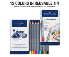 Faber-Castell – akvarelis. penk. „Goldfaber Aqua“ skarda (12 vnt) (114612)