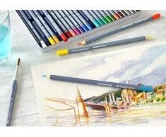 Spalvoti akvareliniai pieštukai Faber-Castell Goldfaber Aqua Creative Studio, 24 spalvų, metalinėje dėžutėje