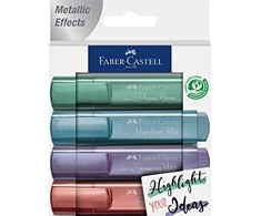 Faber-castell 1546 Metallic Creative Studio žymekliai, 4 vnt.
