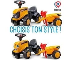 Falk Traktorius JCB Su Priekaba Oranžinis