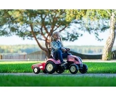 Vaikiškas pedalinis traktorius Falk Country Star 2056L, su priekaba, rožinis
