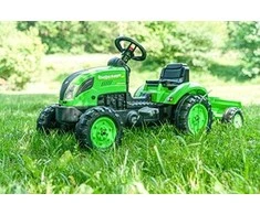 FALK Pedalinio traktoriaus modelis Su priekaba Žalias 2-5 metų vaikams