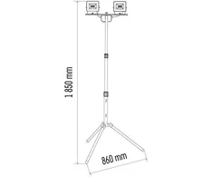 Kondicionierius Emos LED projektorius HEBBY SLIM 2x20W 3200lm IP65 ZS2221.2