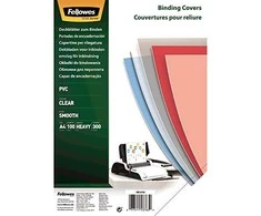 Fellowes PVC viršeliai, skaidrūs, A4, 300 mikronų, 100 vnt.
