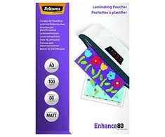 Fellowes Matt laminavimo maišeliai 80 mikronų, A3 100 pak