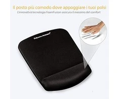 Kilimėlis pelei su riešo atrama FELLOWES PlushTouch™ (9252003), juoda sp.