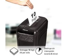 Fellowes Powershred | 60Cs | Juodas | 22 L | Kreditinių kortelių smulkinimas | 75 dB | Popieriaus apdorojimo standartas / išvestis 10 lapų per eigą | Skersinis smulkintuvas | Garantija 24 mėn.
