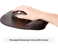 Kilimėlis pelei gelinis su atrama riešui Fellowes Memory Foam, juodas 0407-018