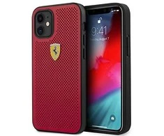 Apple iPhone 12 Mini Ferrari dėklas On Track Perforated (FESPEHCP12SRE) raudonos spalvos