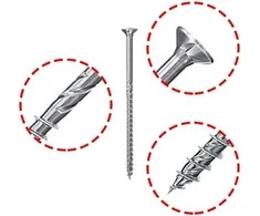 Fischer Medsraigčiai TORX 5,0x60 balti 200