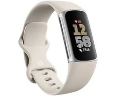 Išmanioji apyrankė Fitbit Charge 6, Sidabro spalvos korpusas su kreminės spalvos apyranke