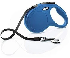 Flexi New Classic M pavadėlis šunims iki 25kg juostinis 5m mėlynos spalvos