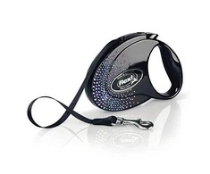 Flexi FLEXI Glam Splash Mistic pavadėlis, M TŚMA 5 m, juodas
