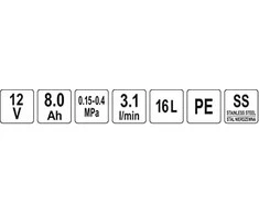Akumuliatorinis purkštuvas Flo 16 l