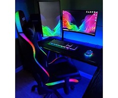 Žaidimų kėdė Fourze Lighting su RGB pašvietimu Gaming Chair, Juoda