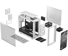 Fractal Design Fraktalų dizainas | Meshify 2 Lite TG Clear | Šoninis langas | Baltas | E-ATX | Įtrauktas maitinimo šaltinis Nr. | ATX
