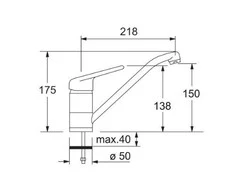 Franke Fragranit 750 High Pressure Fixed Spout/Single Lever Mixer Tap, rusvai gelsvas