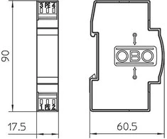 Bettermann Viršįtampių ribotuvas dviejų laidų sistemoms 4VAC / 6VDC (5098571)