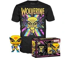 Funko Set figure POP &amp; Tee Marvel Wolverine Juodas Light