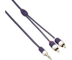 Kabelis Furutech ADL Jack 3,5mm - RCA (Cinch) x2 1,2m violetinė