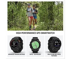 Išmanusis laikrodis Garmin Fenix 7 Pro Solar, Pilkos skalūno spalvos, su juodu dirželiu