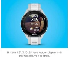 Išmanusis laikrodis Garmin Forerunner® 165 Pilkšvos / baltojo akmens spalvos