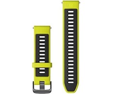 Garmin Forerunner 955/965 laikrodžių silokoniniai dirželiai, Geltonai / juodos spalvos su skalūno spalvos detalėmis