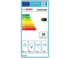 Bosch DWK81AN60 Serija 6, Prie sienos montuojamas gartraukis, 80 cm, skaidrus stiklas su juodu atspaudu