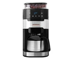 Kavos aparatas Gastroback Grind &amp; Brew Pro Thermo, Lašelinis kavos virimo aparatas, 1 l, Kavos pupelės, Malta kava, Įmontuotas malūnėlis, 850 W, Juoda, Nerūdijančio plieno