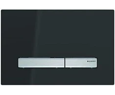 Geberit taustiņš Sigma50 square, 246x164 mm, juodas/brushed chrome ETC