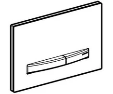 Geberit taustiņš Sigma50 square, 246x164 mm, juodas/brushed chrome ETC