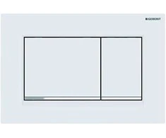 Geberit taustiņš Sigma30, 246x164 mm, matēts balts ar easy-to-clean pārklājumu / hroms