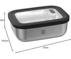 Stačiakampis plieno indas 2,6 l Gefu Provido G-12776
