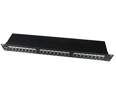 GEMBIRD NPP-C548CM-001 Gembird 19 patch panel 48 port 2U cat.5e su galinio kabelio valdymu, juodas