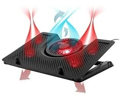 Genesis OXID 550 | nešiojamo kompiuterio aušinimo padas |  15.6-17.3 5 FANS, LED LIGHT, 1 USB | 400 x 280 x 55 mm |