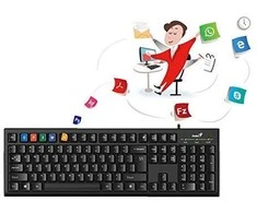 KYE 31300005400 Genius klaviatūra Smart KB-100, Juodas, USB, US