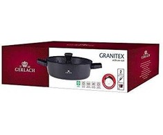 GERLACH GRANITEX PUODAS 4,4 l 28 CM INDUKCINĖ KERAMINĖ DANGA XERA DUR 2