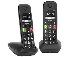 Gigaset E290 Duo - didelis mygtukas telefonas su 2 rageliais - juodas