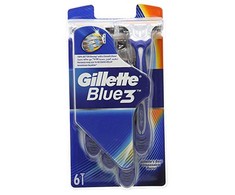 Gillette Blue3 Comfort Razor vyrams, 6 pc