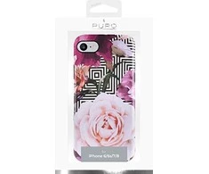 PURO Glam Geo Flowers - dėklas skirtas Apple iPhone SE 2022/2020 / 8/7 / 6s Rožinė Peonies