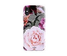 PURO Glam Geo Flowers – dėklas, skirtas iPhone Xs Max (rožiniai bijūnai)