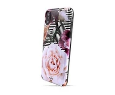 PURO Glam Geo Flowers – dėklas, skirtas iPhone Xs Max (rožiniai bijūnai)