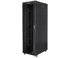 LANBERG laisvai pastatomas stelažas 19 colių spintelė 42U 800x1200 stiklinės durys LCD butas juodas