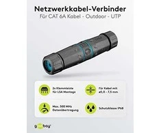 Goobay | Lauko (IP68) LAN kabelio jungtis, CAT 6A UTP neekranuotas | 44416